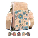 Portuguese cork crossbody bag with adjustable strap