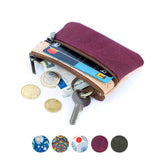 Minimalist Cork Coin Purse with Dual Zippers