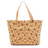 Geometric Cork Tote Bag made in Portugal