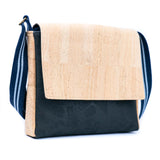 Corkadia Men's Natural & Black Cork Crossbody Bag