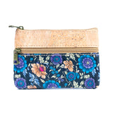 Women's Cork Coin Purse - flowers pattern