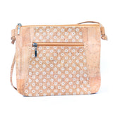 Floral White Print Cork Shoulder Bag
