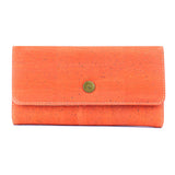 Women’s Natural Cork Long Wallet – Sustainable Vegan Wallet with Multiple Compartments