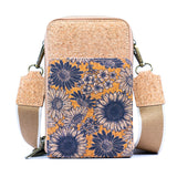 Triple-Zip Cork Crossbody Phone Bag: Eco-Friendly & Stylish 2311