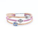 Adjustable Handmade Cork & Ceramic Bead Bracelet