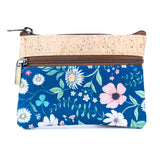 Minimalist Cork Coin Purse with Dual Zippers