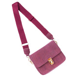 Elegant Solid Color Cork Crossbody Bag with Gold Clasp