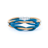 Handmade Braided Cork Bracelet – Natural & Color Mix