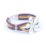 Handmade Cork Flower Bracelet – Natural & Vegan