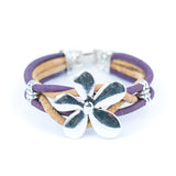 Handmade Cork Flower Bracelet – Natural & Vegan