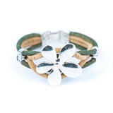 Handmade Cork Flower Bracelet – Natural & Vegan