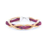 Hand-Woven Natural Cork Bracelet for Women – Cross-Design