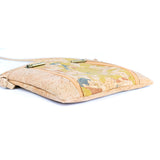 Cork Crossbody Bag with Dual Front Zippers – Vegan Lightweight Everyday Bag