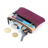 Minimalist Cork Coin Purse with Dual Zippers