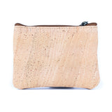 Minimalist Cork Coin Purse with Dual Zippers