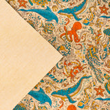 Under the Sea Cork Fabric – Marine Print Vegan Material