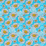 Blue Daisy Cork Fabric – Bright Floral Vegan Cork Material