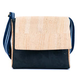 Corkadia Men's Natural & Black Cork Crossbody Bag