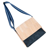 Corkadia Men's Natural & Black Cork Crossbody Bag