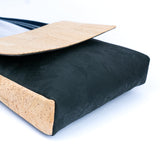 Corkadia Men's Natural & Black Cork Crossbody Bag