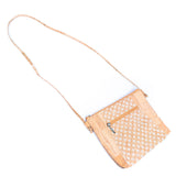 Floral White Print Cork Shoulder Bag