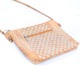 Floral White Print Cork Shoulder Bag