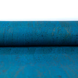 Deep Ocean Blue Cork Fabric
