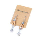 natural cork cord and 5 styles of pendants handmade earrings-ER-179-MIX-5