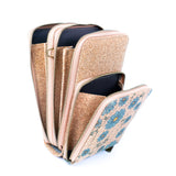 Triple-Zip Cork Crossbody Phone Bag: Eco-Friendly & Stylish 2311