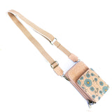 Triple-Zip Cork Crossbody Phone Bag: Eco-Friendly & Stylish 2311