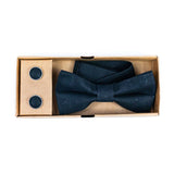 Cork Bow Tie & Cufflink Set (Pre-Tied, Adjustable) L-015