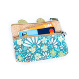 Women's Cork Coin Purse with zip open