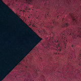 Dark Red Block - Style Cork Fabric With Black Backing 0.90Mm Thickness Cof - 530 - B Cork Fabric