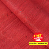 Dark Red Solid Cork Fabric With Black Backing 0.79Mm Thickness Cof - 529 - B Cork Fabric