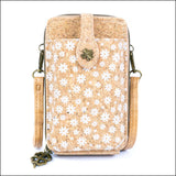 Floral Cork Crossbody Phone Bag for Women – Double Zipper BAGD-605 A Flash Sales