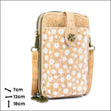 Floral Cork Crossbody Phone Bag for Women – Double Zipper BAGD-605 Flash Sales