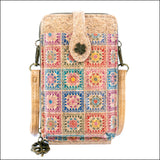 Floral Cork Crossbody Phone Bag for Women – Double Zipper BAGD-605 G Flash Sales