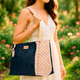 Floral Cork Shoulder Bag - Daisy Print Eco Portugal | Corkadia