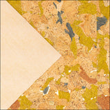 Natural Cork Fabric with Yellow-Gold Accents COF-629 cork fabric