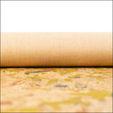Natural Cork Fabric with Yellow-Gold Accents COF-629 cork fabric