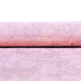 Pink Cork Fabric In Block Style With Beige Backing 0.74 Thickness Cof - 532 - A Cork Fabric