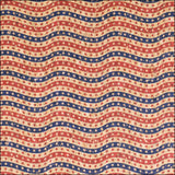 U.S.A. Collection: Natural Cork Fabric with United States of America Blue and Red Flag Stars Pattern COF-797 1/2M