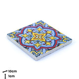 Elegant Portuguese Tile-Inspired Ceramic & Cork Coasters - Set of 6 L-038