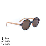 Women's Cork Sunglasses with UV Protection (Including case) L-1070