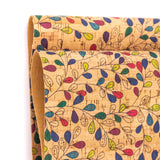 Wholesale fabric Cork leather vine leaves