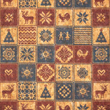 Natural cork Christmas Fabric Collection Christmas tree pattern COF-332 - CORKADIA
