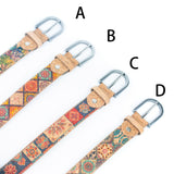 Floral Finesse: Women's Cork Belt with Nature's Charm