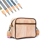 Natural Cork Material Ladies' Crossbody Bag