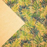 Areca Palm leaf pattern Cork Fabric