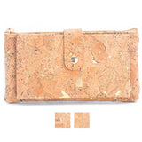 Slim Cork Wallet with Snap Closure